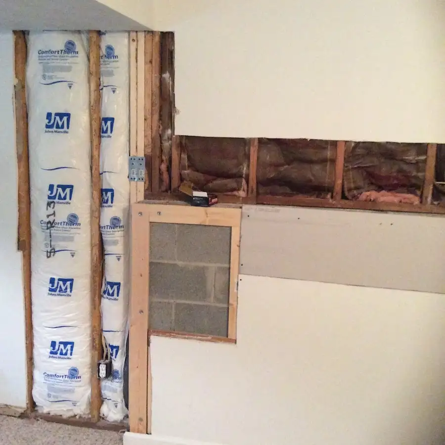 Wall insulation replacement during Contents Cleaning & Restoration in Marengo